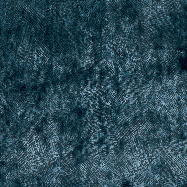 Deep blue-teal woven textile with smoky mottling and raised directional texture