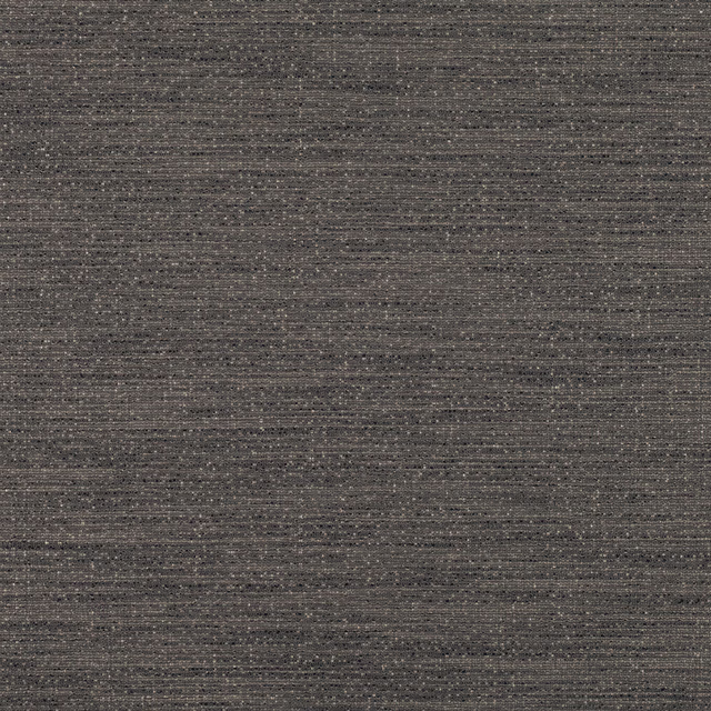 Charcoal-grey woven swatch with fine horizontal texture and subtle taupe flecks