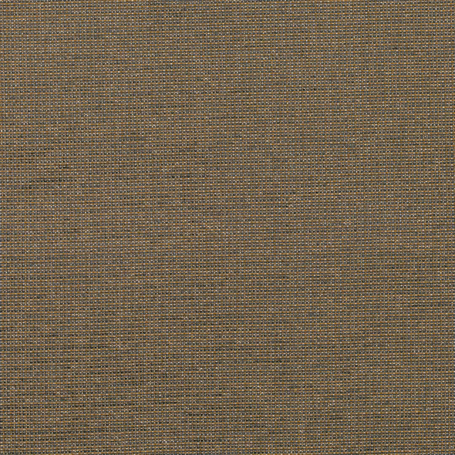 Warm ochre-brown woven fabric with blue-grey flecks and a fine grid texture