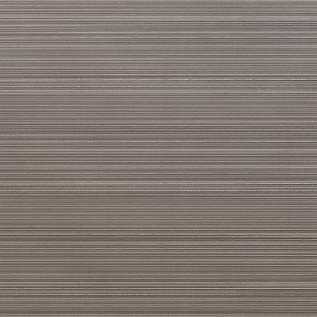 Warm grey-taupe wallpaper with fine horizontal striations and layered texture