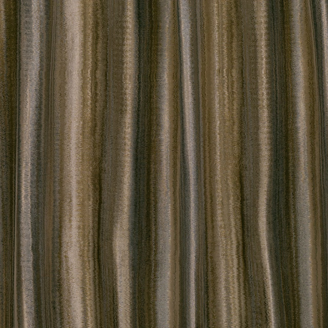 Muted olive textile with taupe, charcoal and stone vertical striations and fine tactile texture