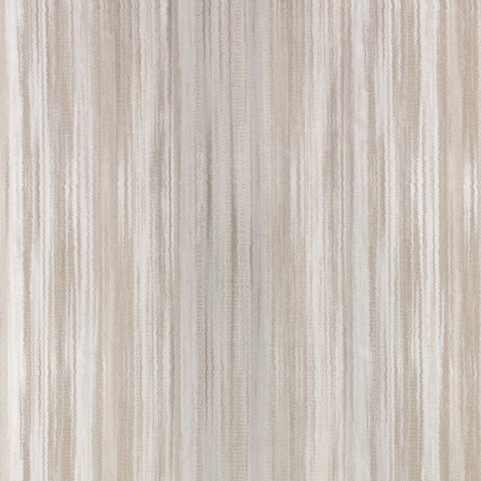 Silver beige fabric with softly irregular vertical striations and a tactile woven texture