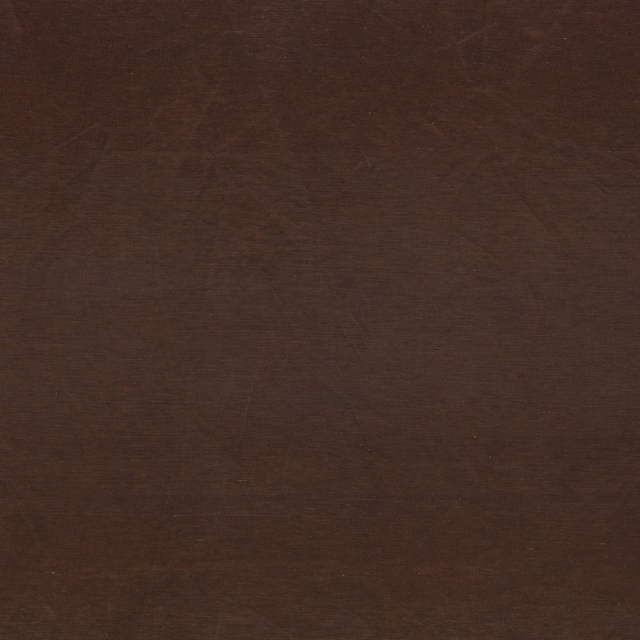 Close-up of dark copper-brown woven fabric with fine tonal striations and low sheen