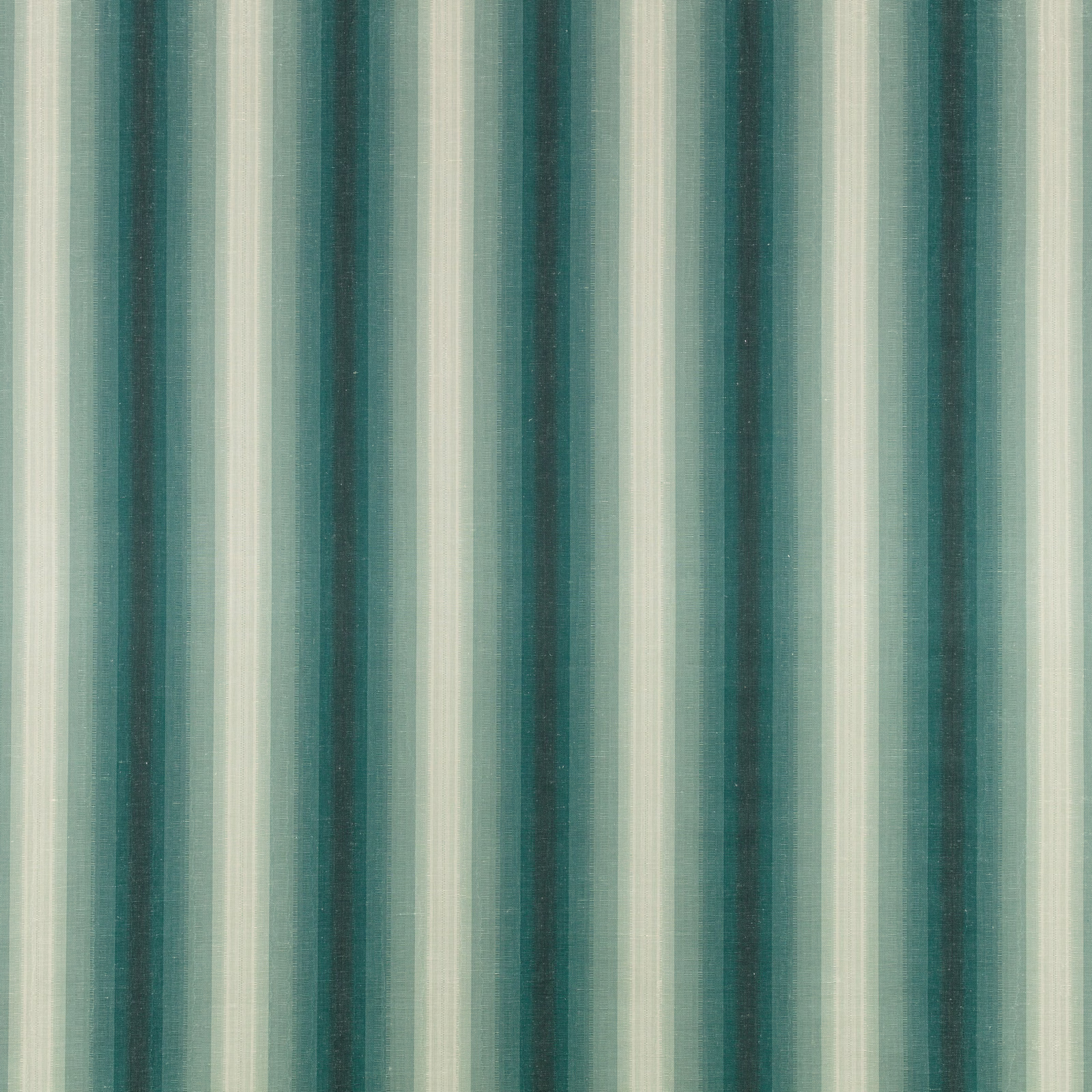 Muted teal and pale mint vertical stripes with a fine woven texture