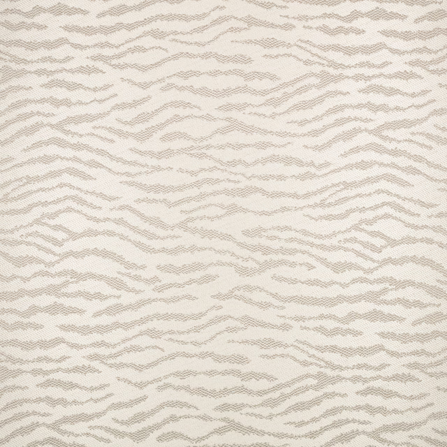 Ivory cream woven swatch with fine taupe irregular horizontal wave striations