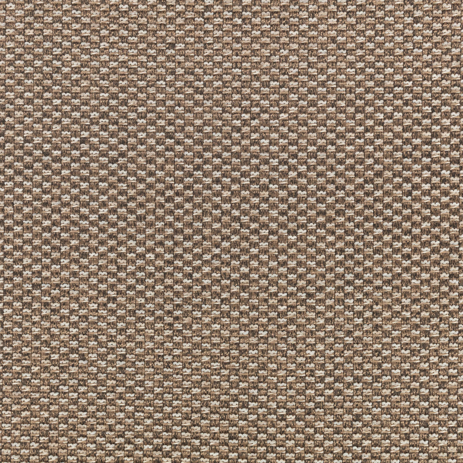 Sepia brown and cream micro-check woven fabric with a softly tactile surface