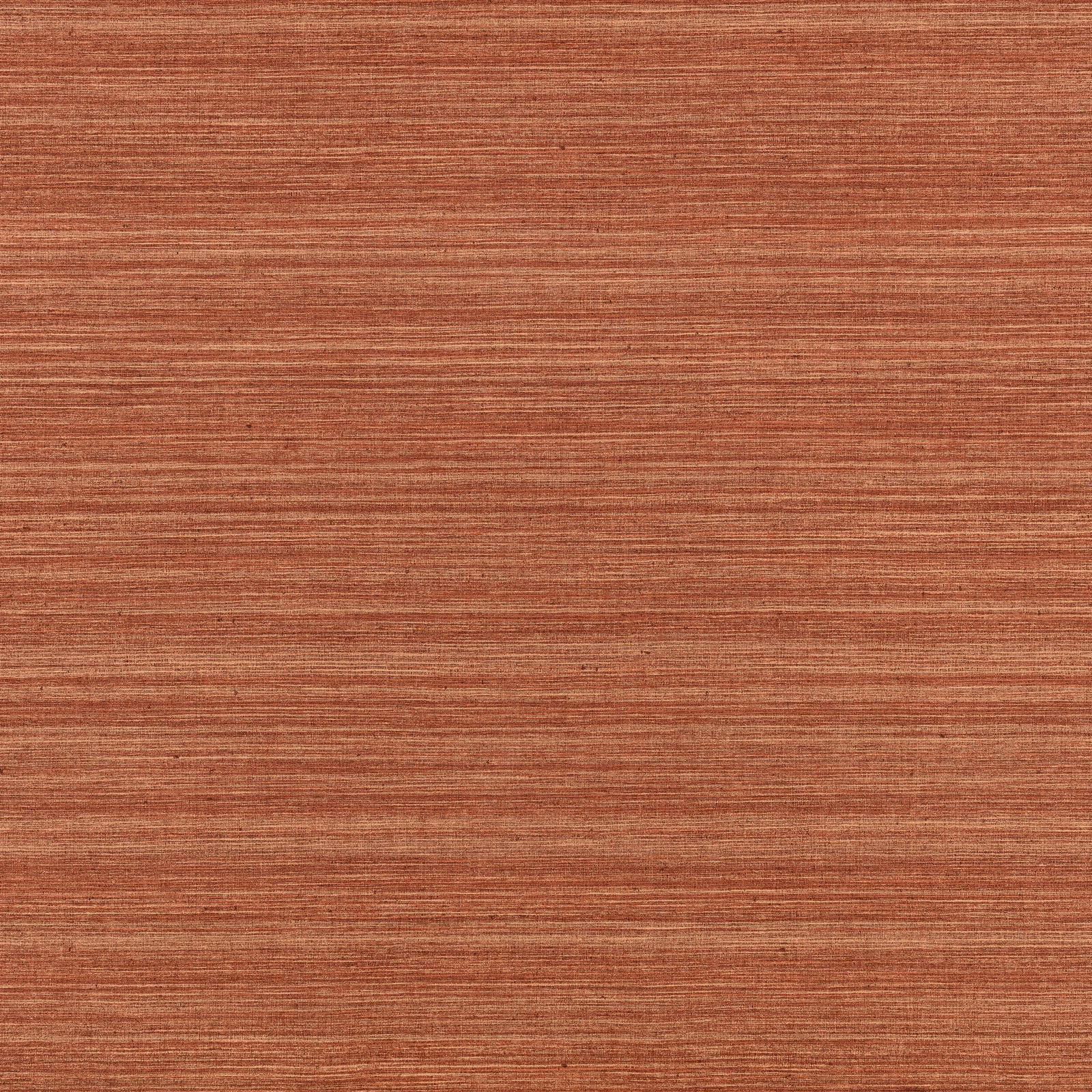Warm cayenne terracotta wallcovering with fine horizontal striated texture