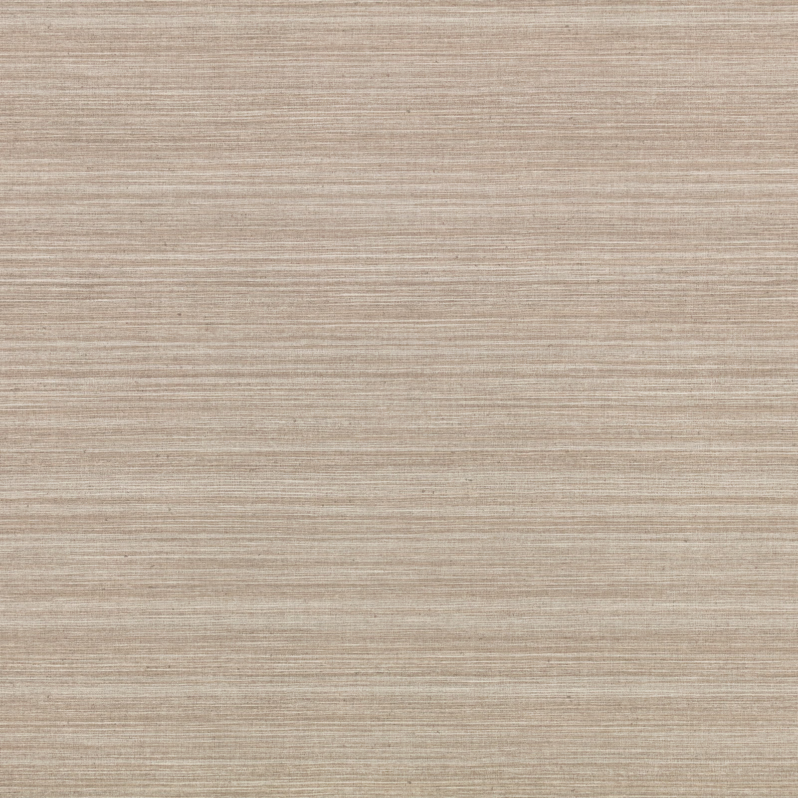 Warm clay-taupe wallpaper with fine horizontal striations and softly varied texture