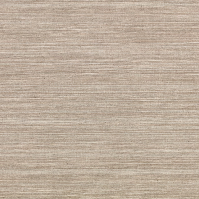 Warm clay-taupe wallpaper with fine horizontal striations and softly varied texture