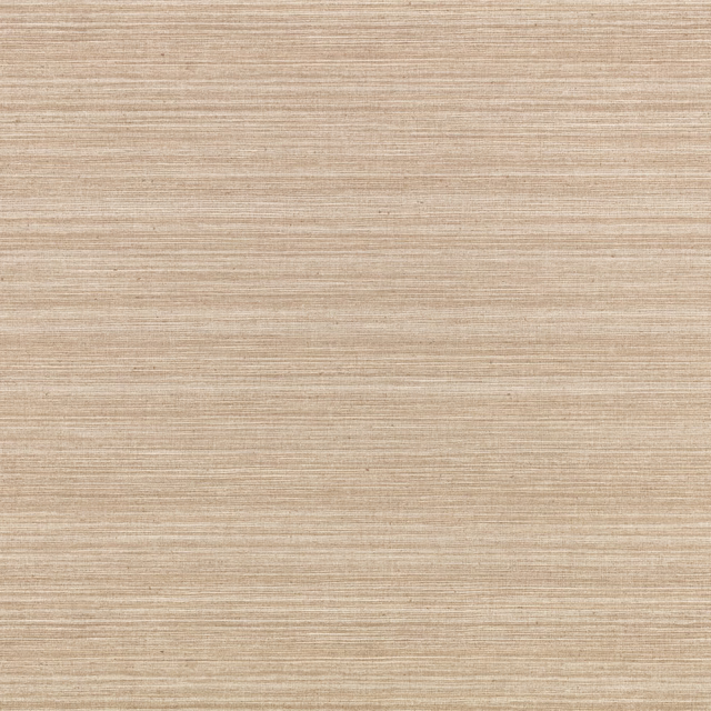 Warm beige wallpaper with fine horizontal striations and a fibrous stucco texture