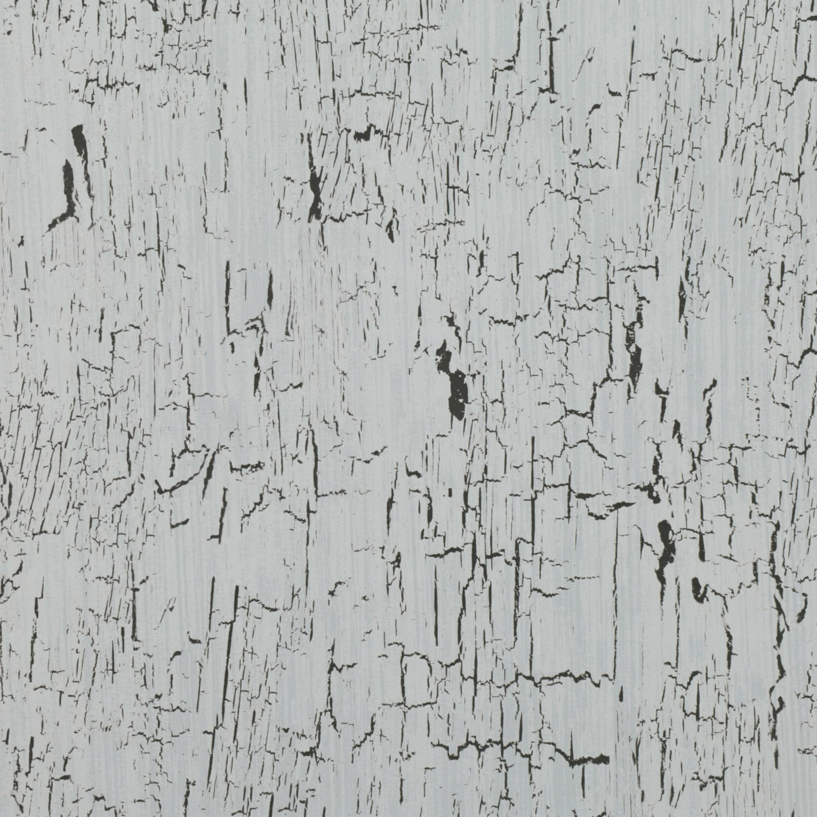 Icy blue-grey wallpaper with charcoal vertical crackle and weathered timber-like markings
