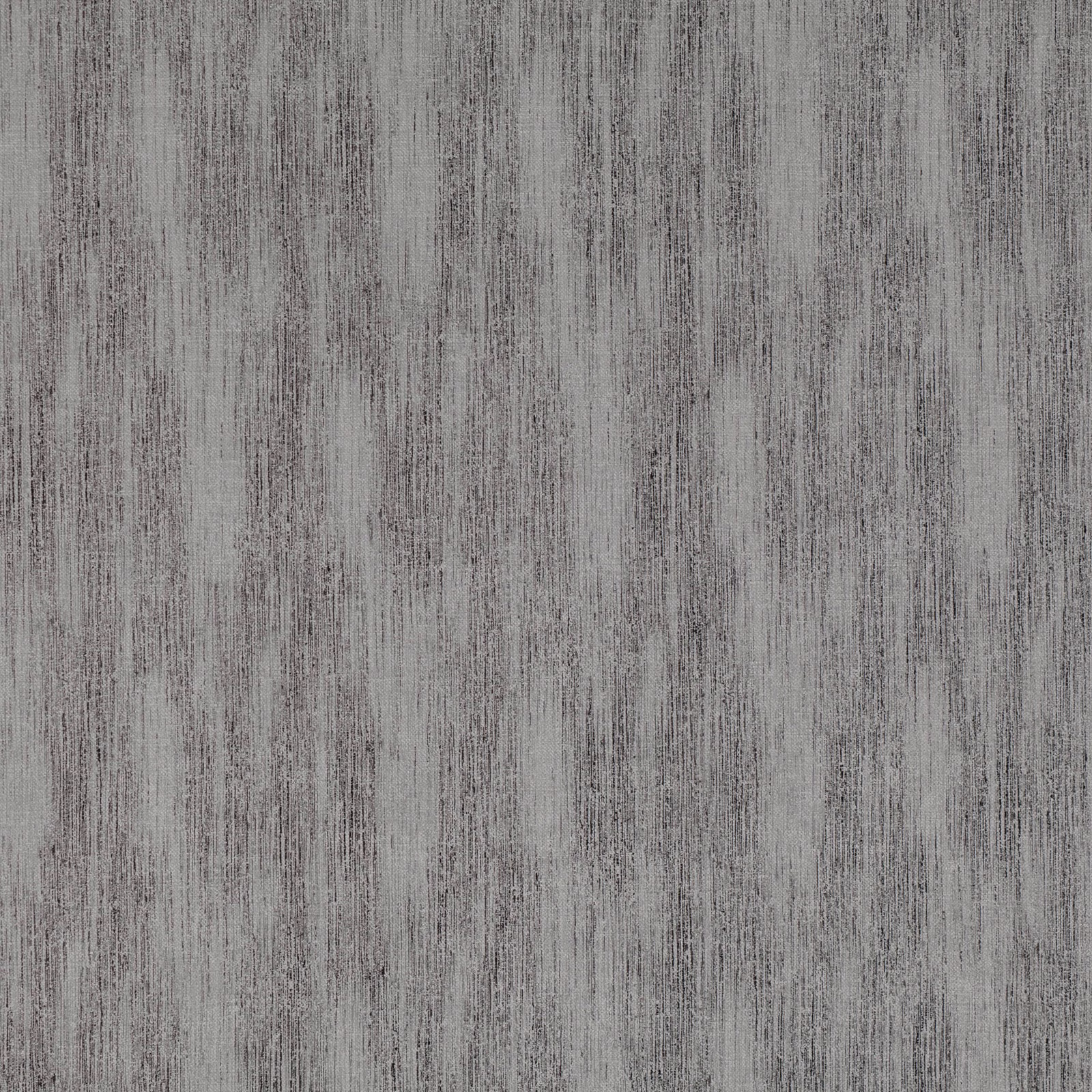 Warm mushroom-grey fabric with fine dark vertical striations and textured weave