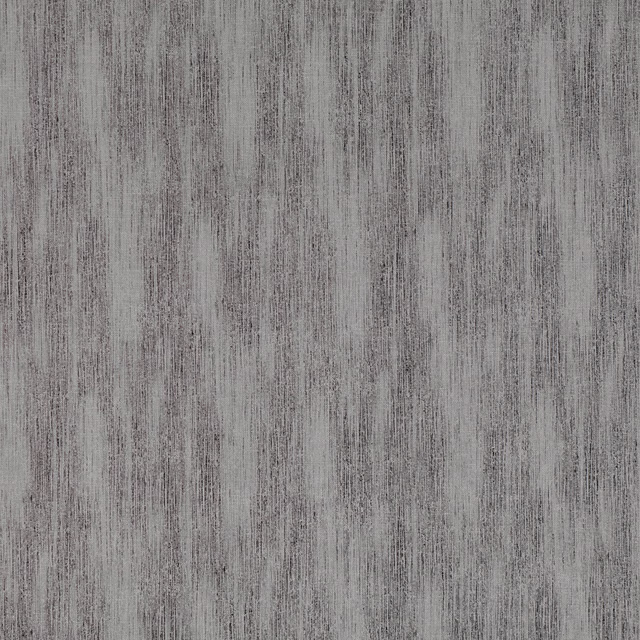 Warm mushroom-grey fabric with fine dark vertical striations and textured weave