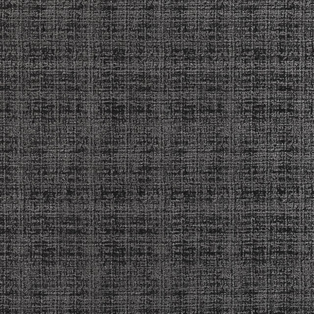 Close-up of charcoal grey woven fabric with irregular fine crosshatch texture