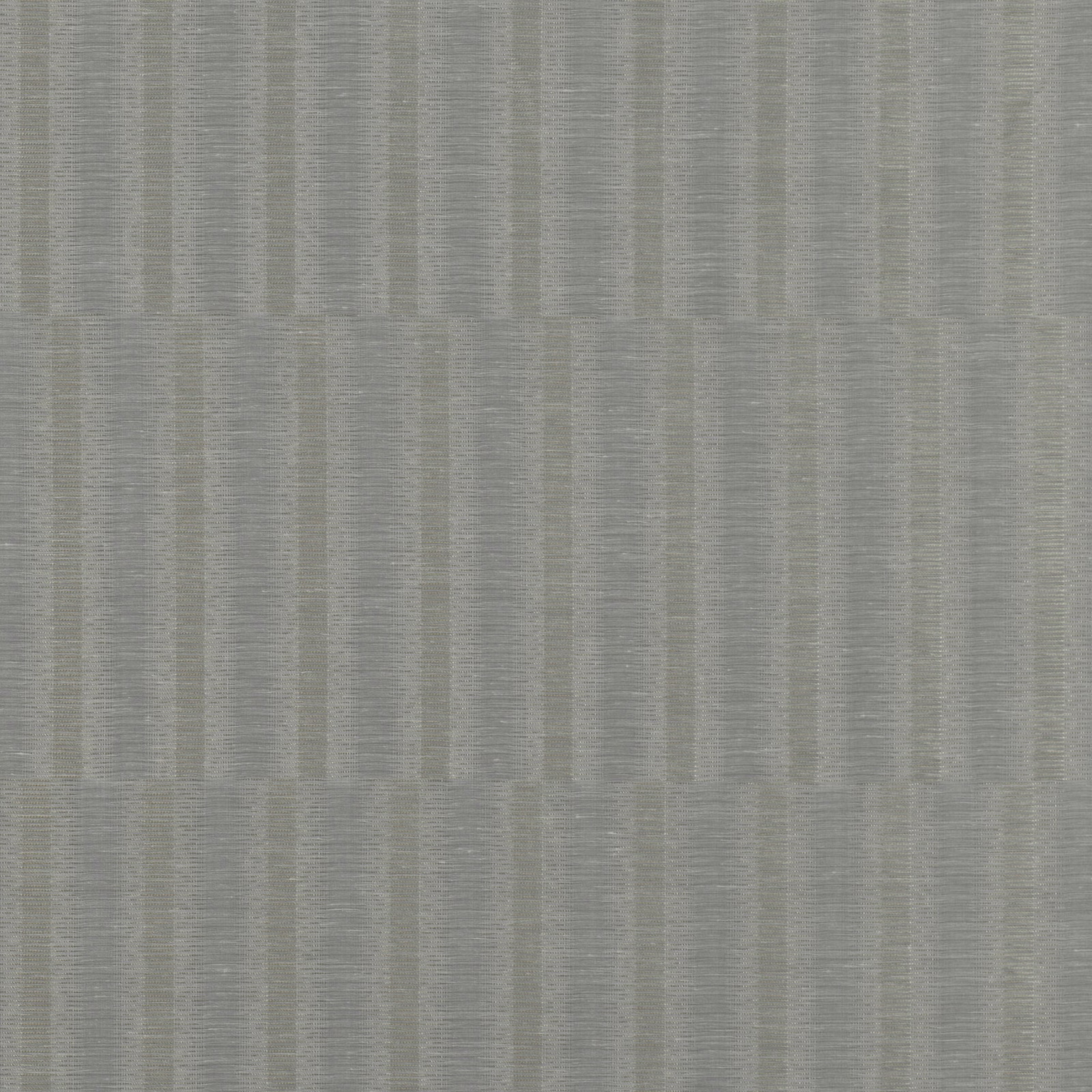 Cool dove-grey woven textile with tonal vertical panels and fine horizontal lines