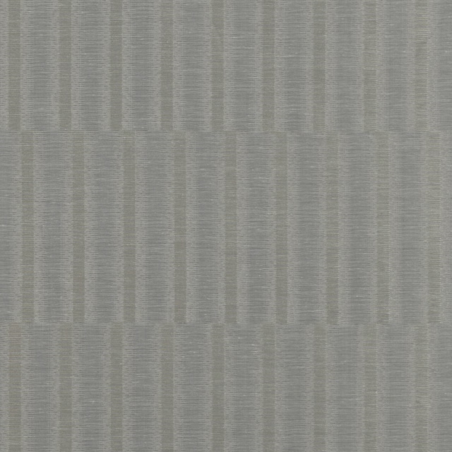 Cool dove-grey woven textile with tonal vertical panels and fine horizontal lines
