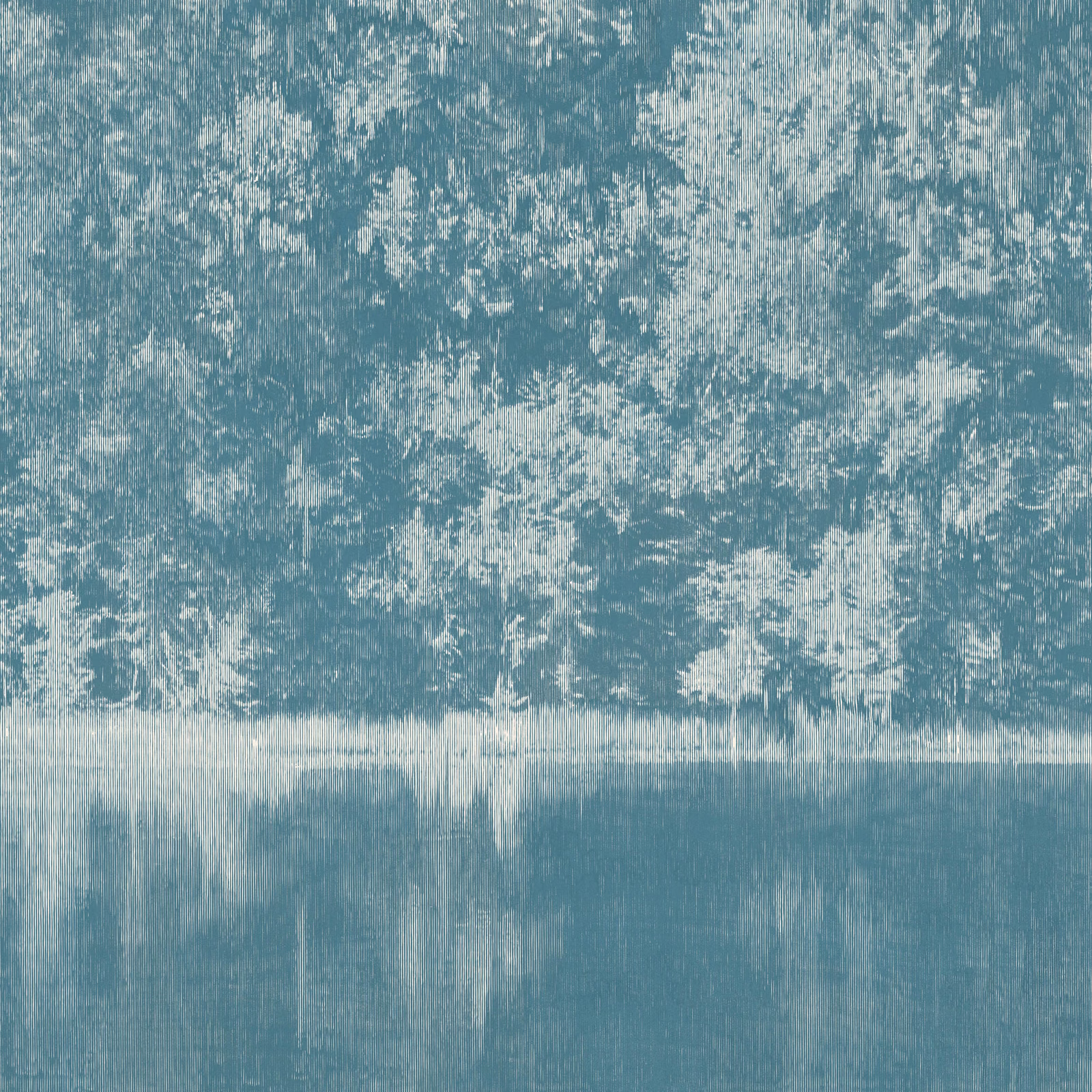 Cool viridian teal textile with pale distressed marks and vertical striations