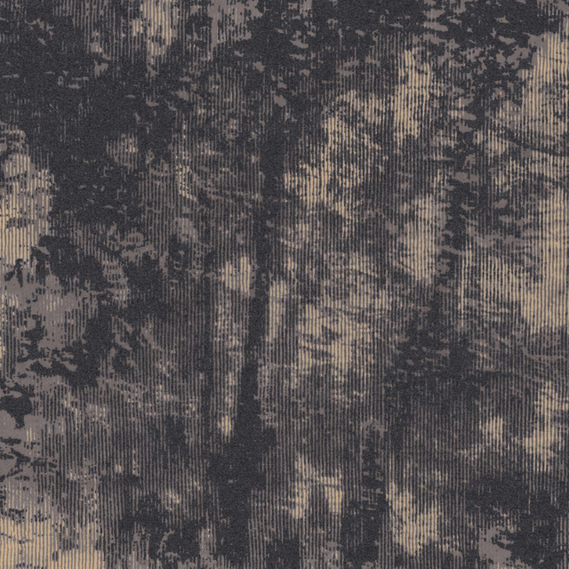 Charcoal and taupe Utsuro wallpaper with distressed vertical striations and cloudy patches