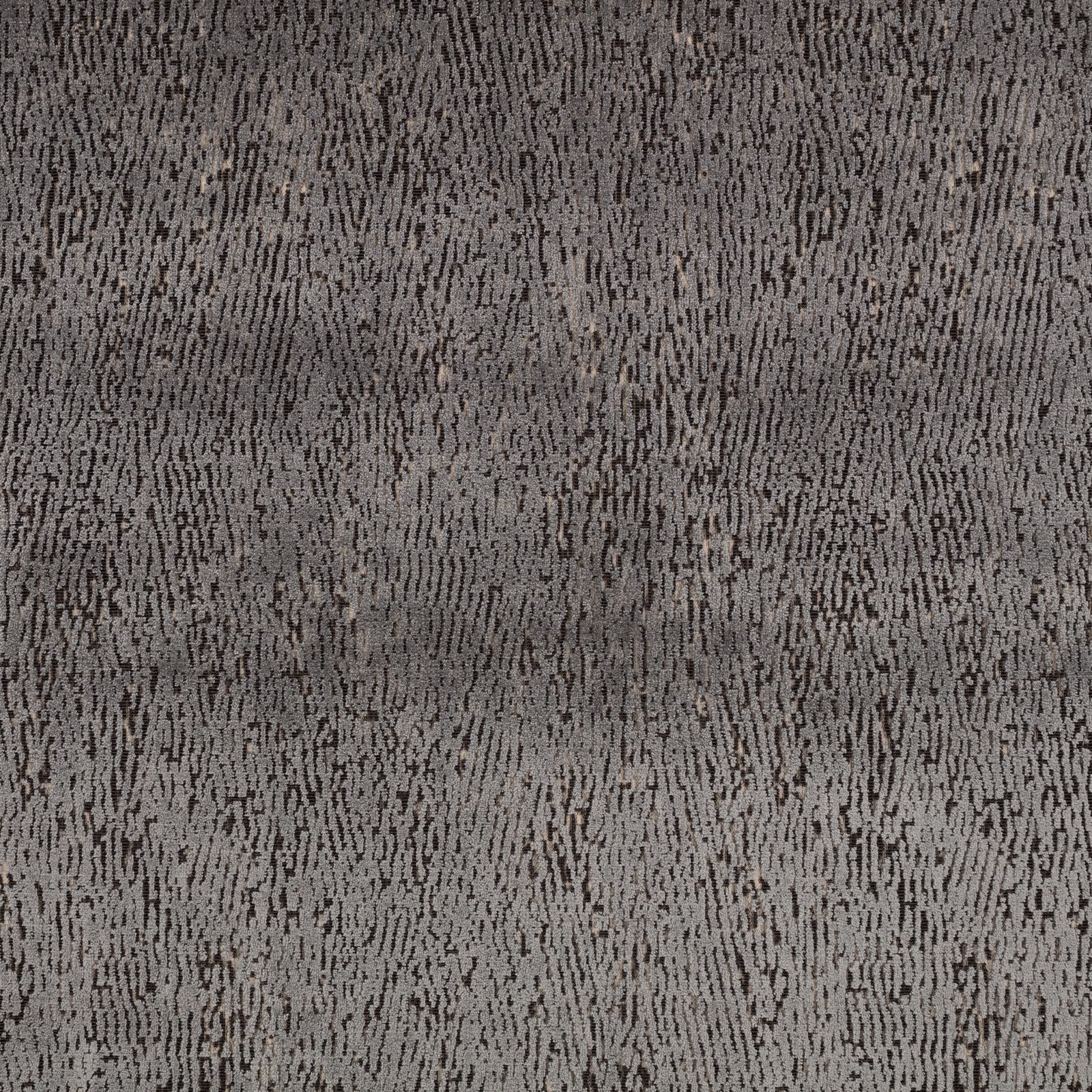 Close-up of dark eucalyptus-grey textile with broken vertical woven marks