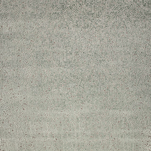 Pale mineral sage-grey fabric with dense tiny loops and a softly mottled weave