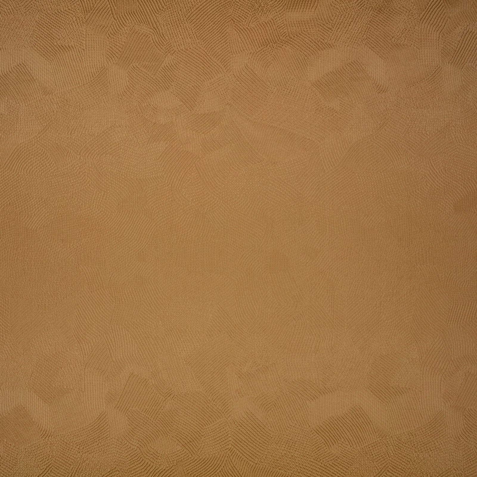 Warm cumin-brown woven swatch with subtle interlocking organic geometric texture