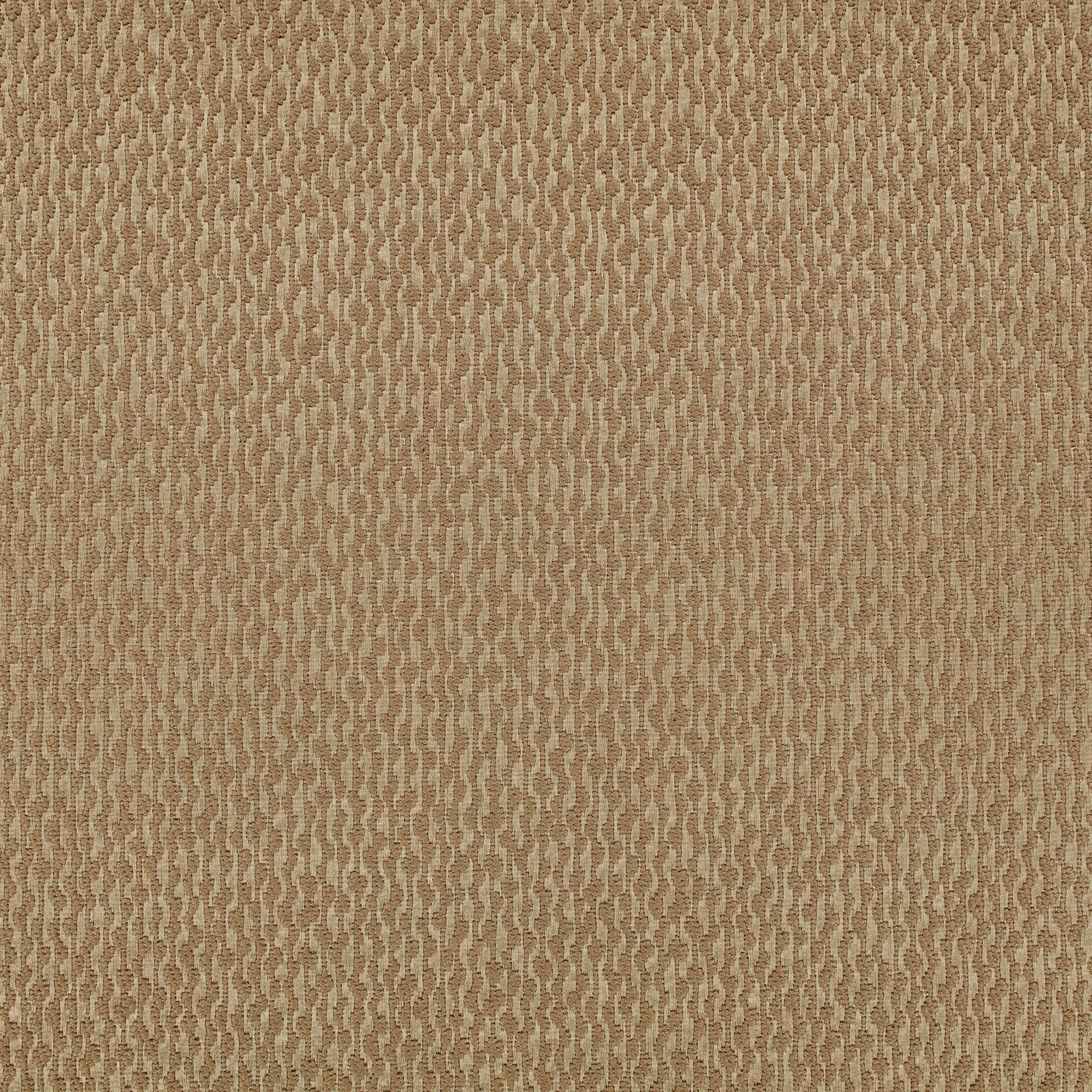 Cinnamon-brown woven fabric with dense, irregular vertical wave texture and softly mottled surface