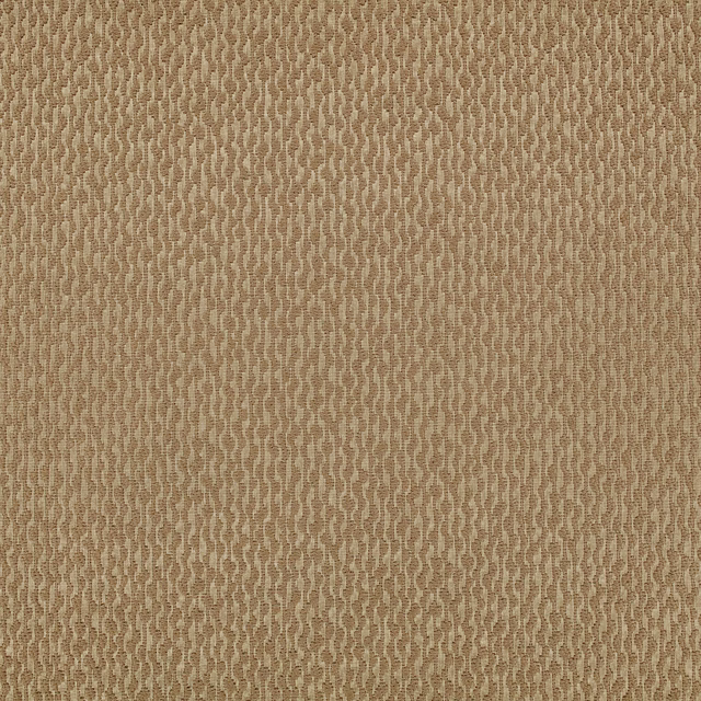 Cinnamon-brown woven fabric with dense, irregular vertical wave texture and softly mottled surface