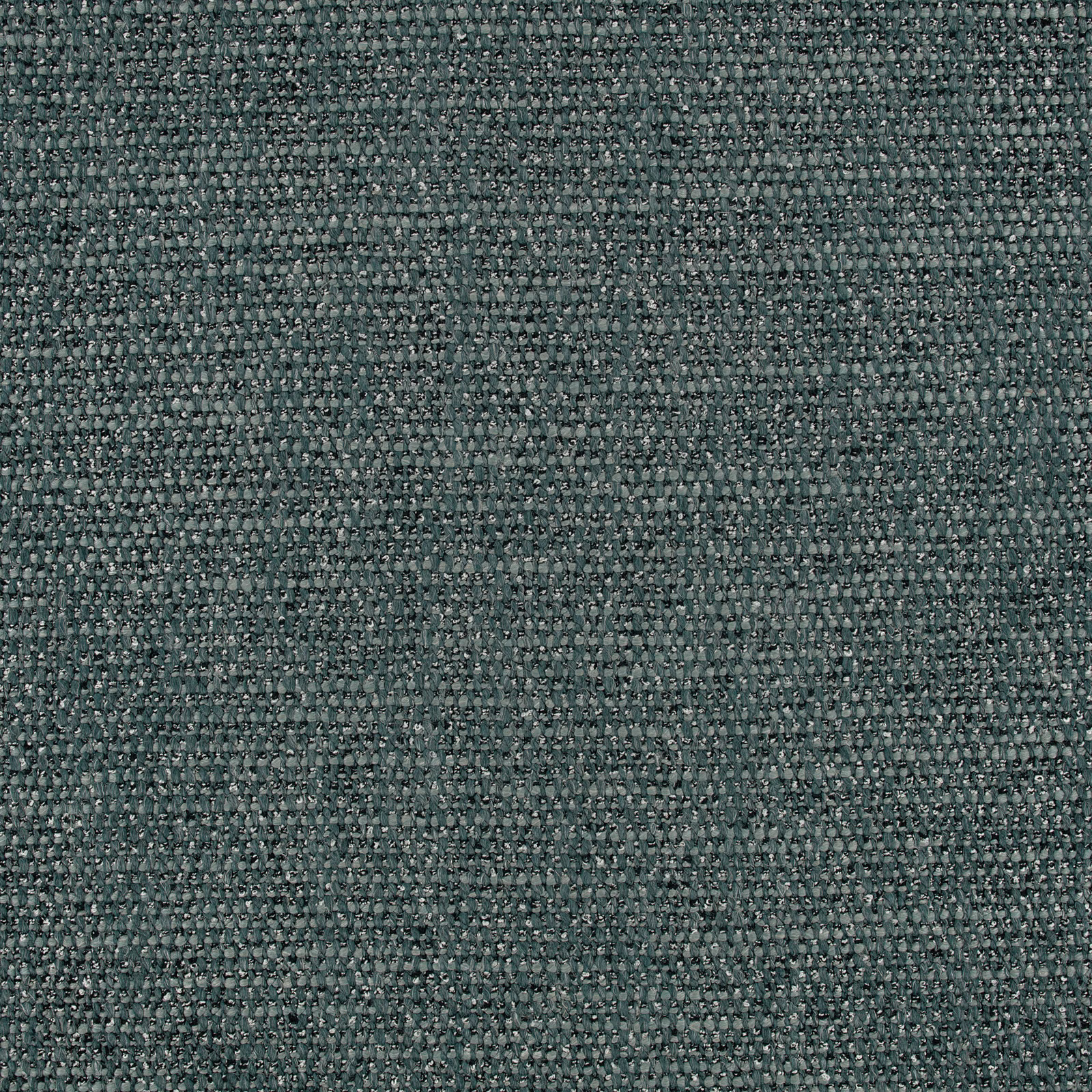 Dense shadow-blue-green woven fabric with charcoal flecks and pebbled texture