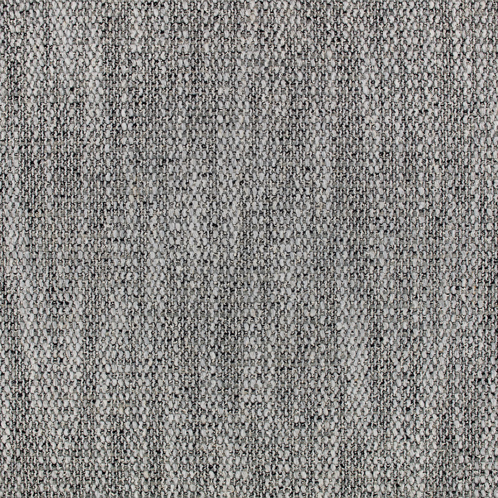 Close-up of cool grey Ocro Thunder fabric with dense mottled charcoal woven texture