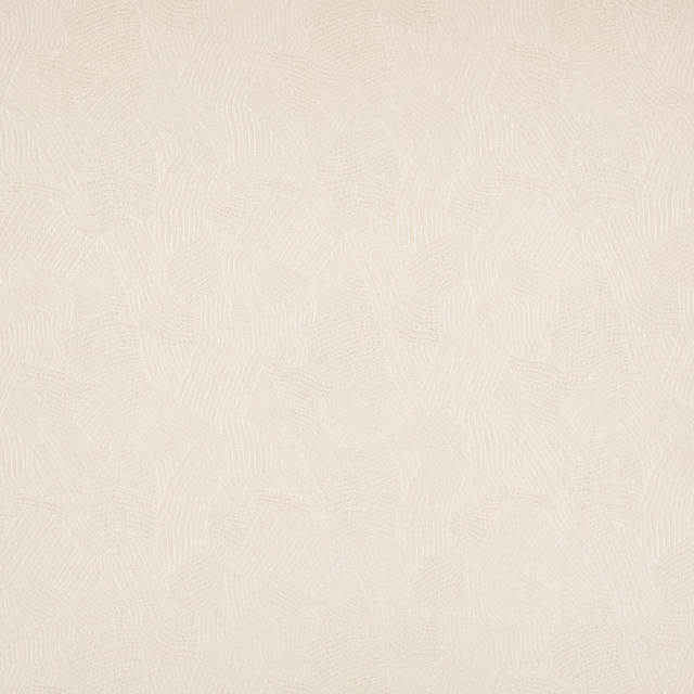 Warm ivory fabric with faint overlapping organic wave lines and a soft woven texture