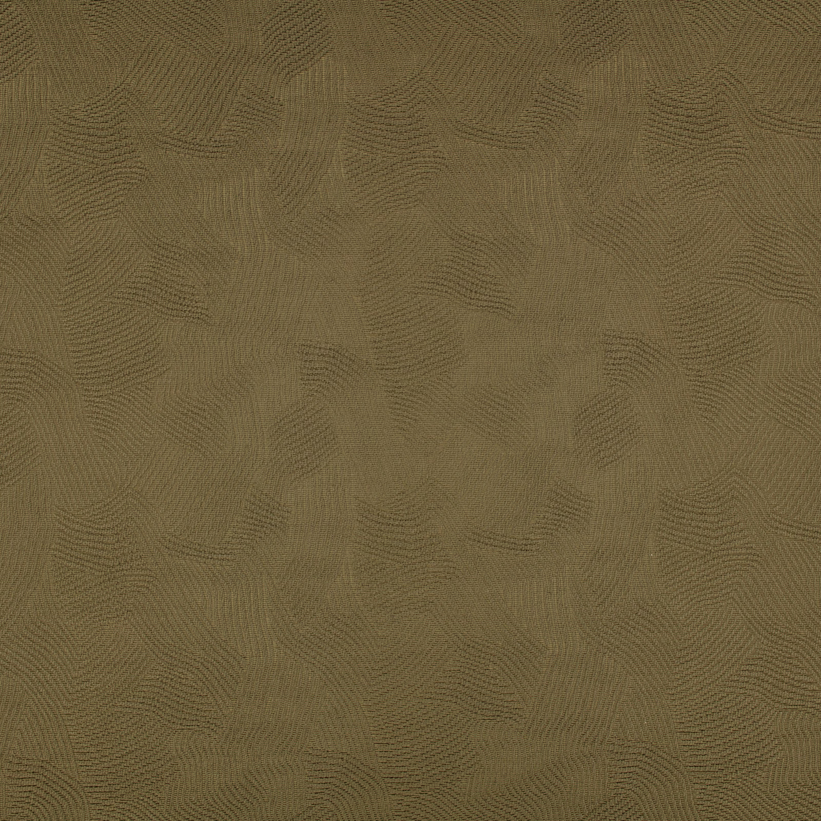 Muted olive-brown woven fabric with softly rippling abstract contour lines