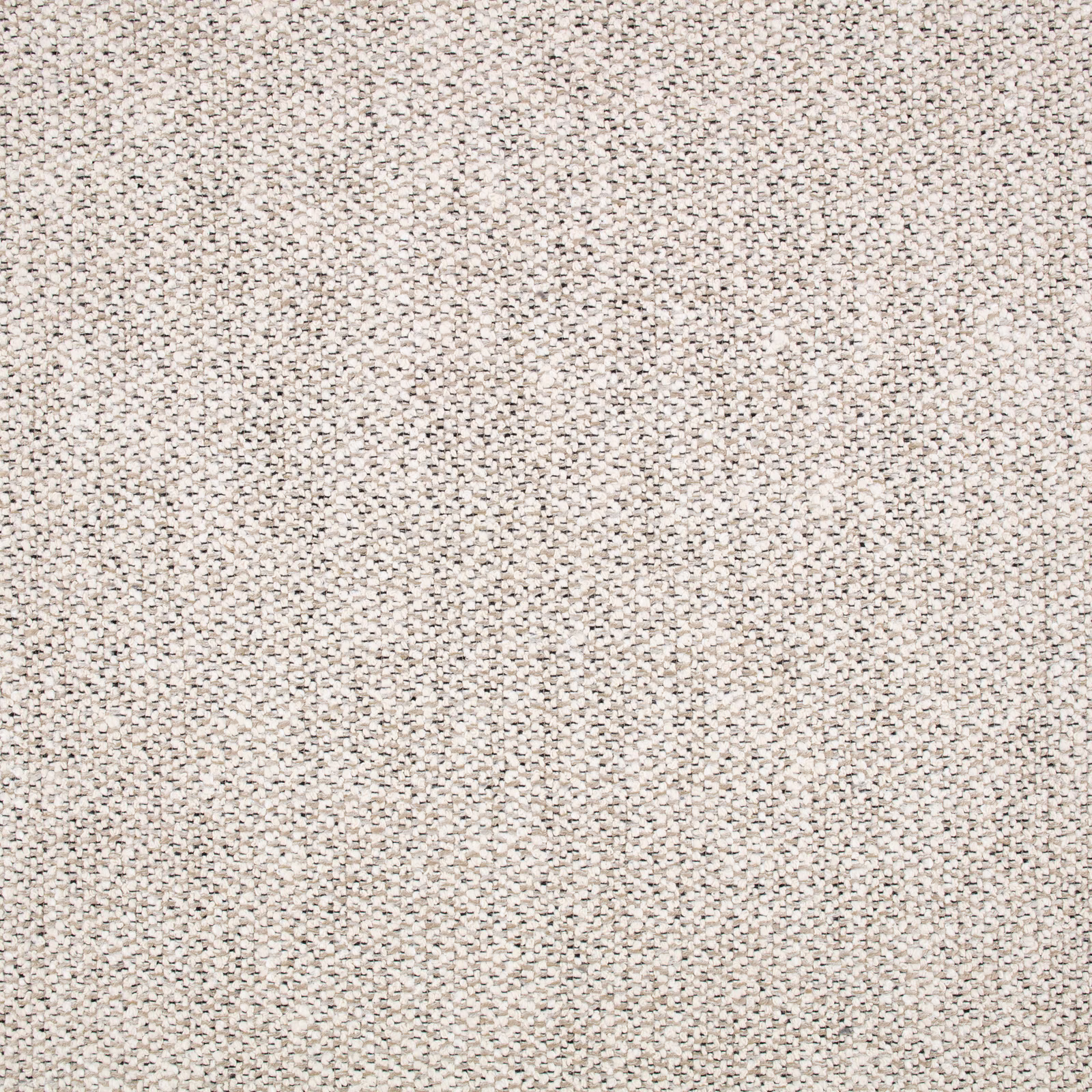 Warm ivory woven swatch with dense charcoal and taupe flecking