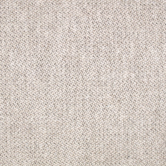 Warm ivory woven swatch with dense charcoal and taupe flecking