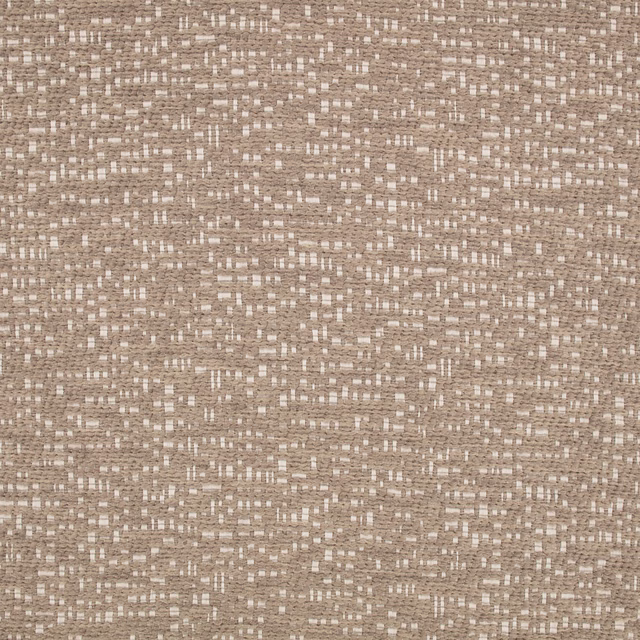 Warm taupe woven ground with scattered ivory flecks and nubby texture