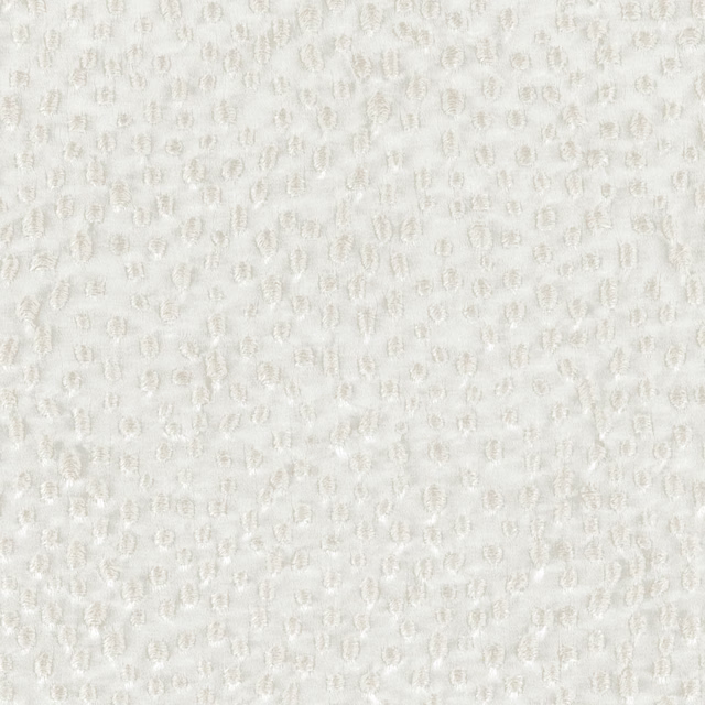 Pale opaline ivory fabric with a small raised loop motif and soft woven texture