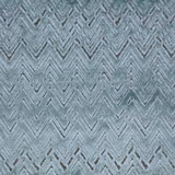 Cool blue-grey Zola Solent fabric with charcoal chevrons and a nubby woven texture
