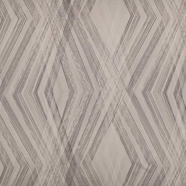 Cool steel-grey fabric with layered diamond lines and fine striated texture