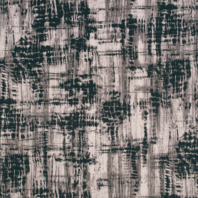 Charcoal and pale grey abstract textile with distressed vertical brush marks