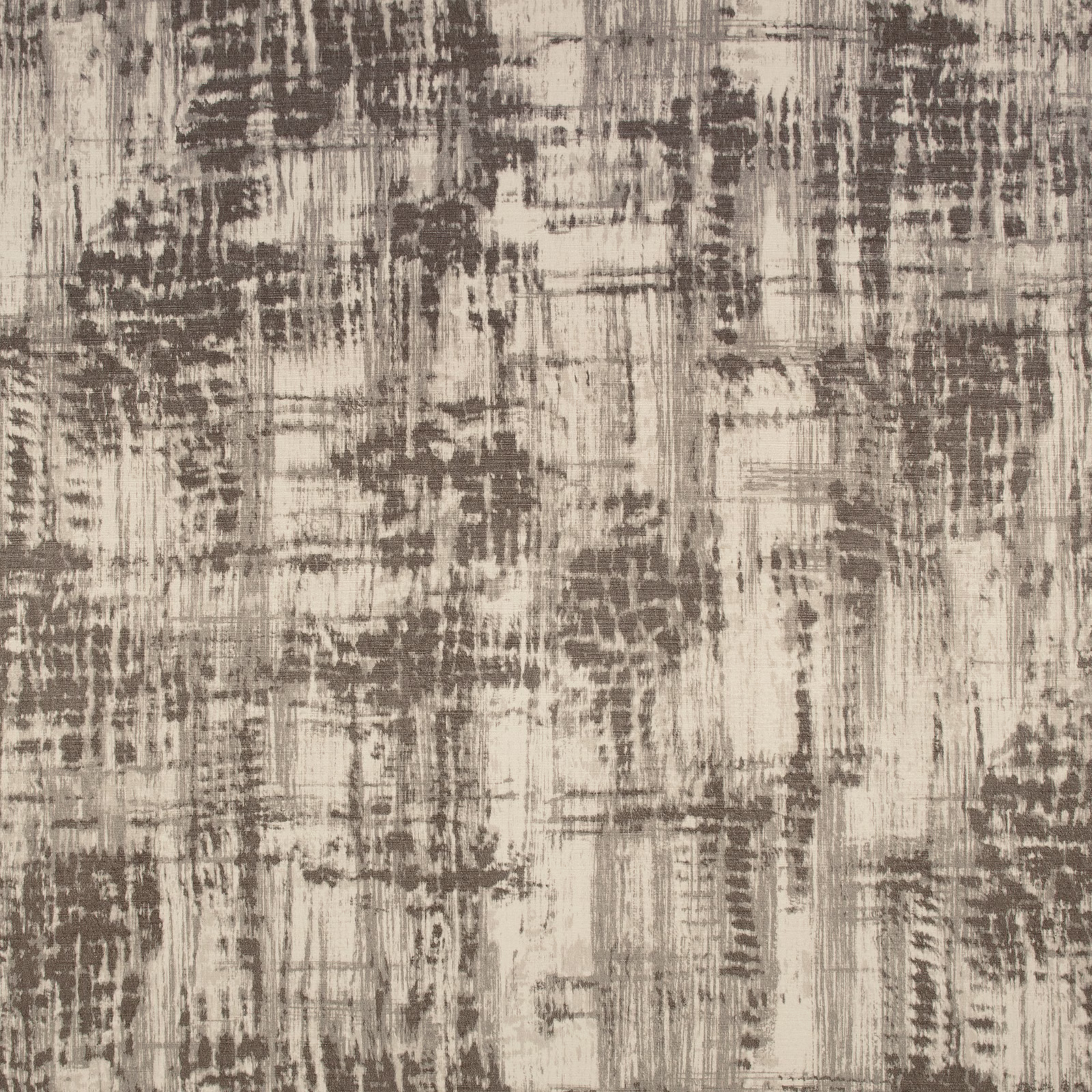Weathered taupe-beige textile with charcoal grid marks and distressed vertical striations