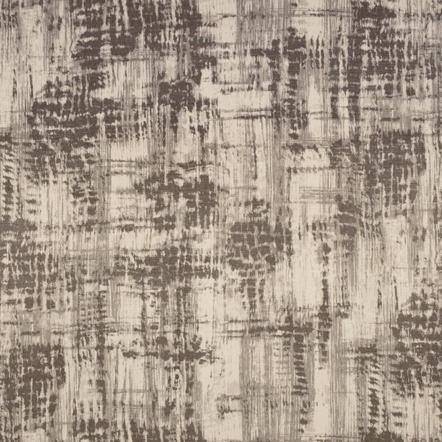 Weathered taupe-beige textile with charcoal grid marks and distressed vertical striations