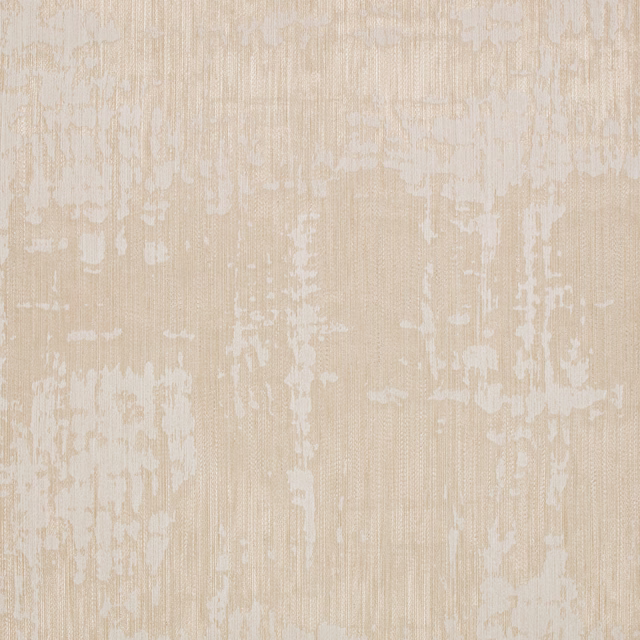Warm beige wallpaper with cream distressed patches and fine vertical striations