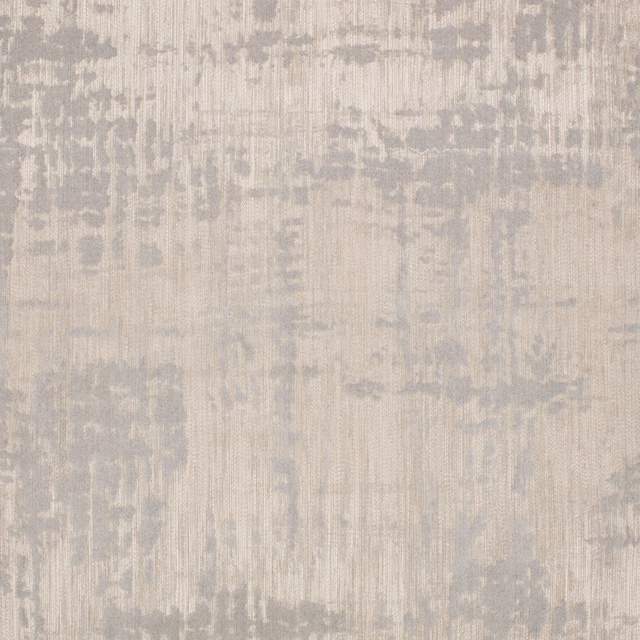 Pale steel-grey wallpaper with vertical striations and faded abstract grey patches