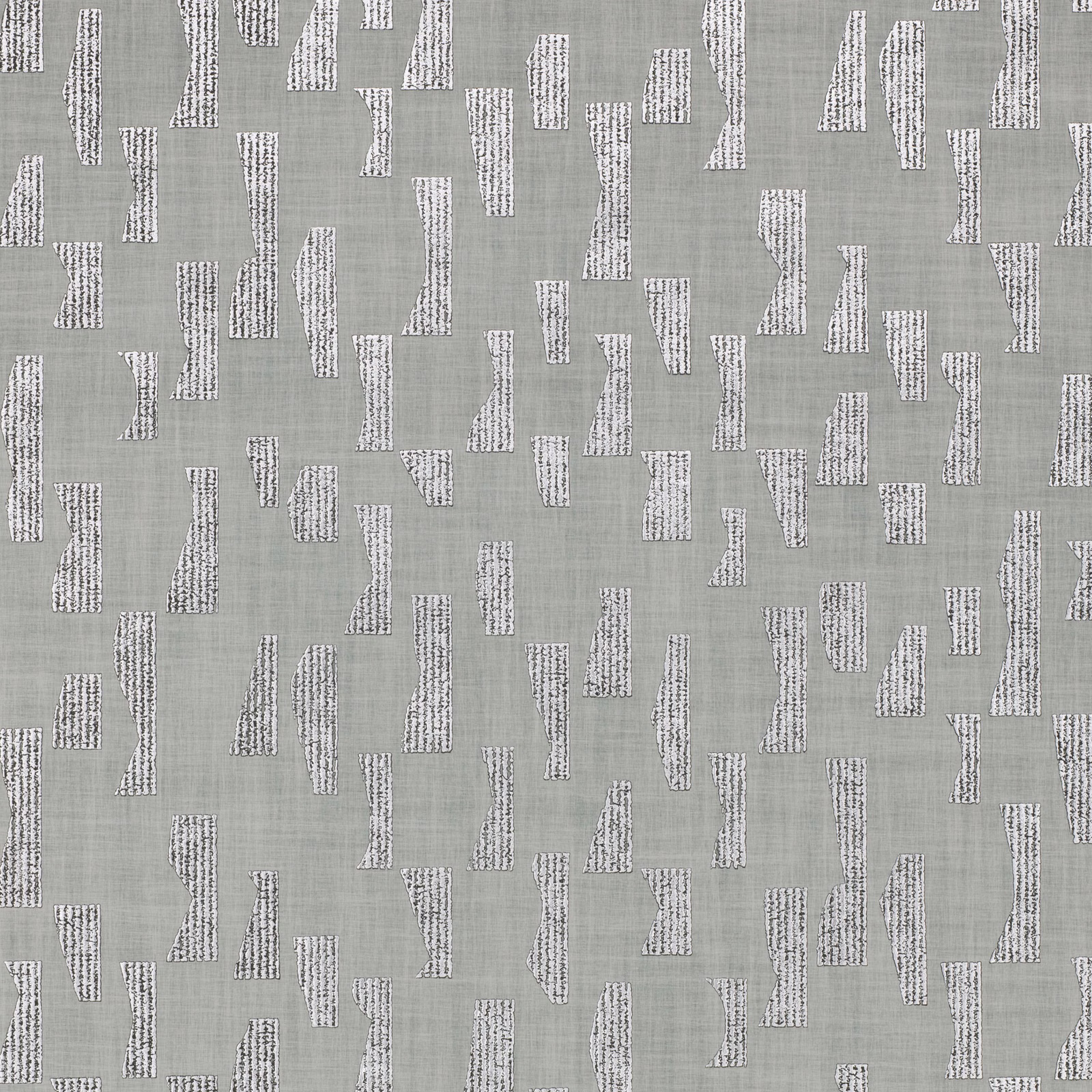 Cool pewter wallpaper with chalk-white irregular vertical marks and subtle horizontal texture