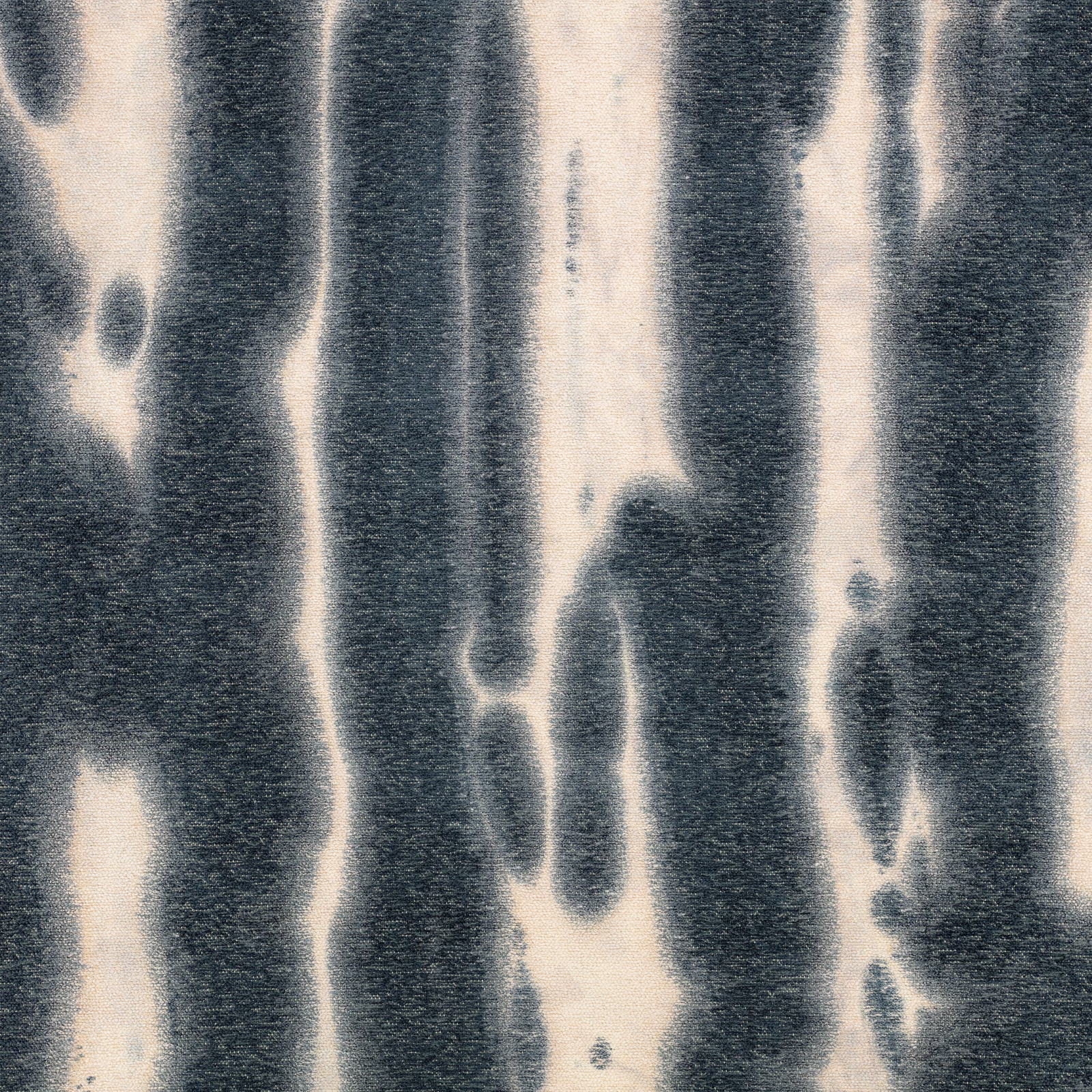 Charcoal-grey textile with ivory vertical pools and a softly brushed surface