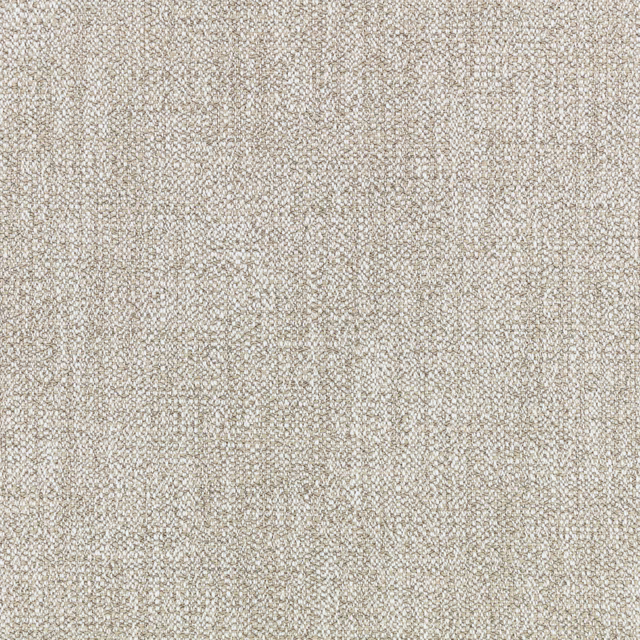 Close-up of stucco beige outdoor fabric with flecked weave and subtle vertical striations