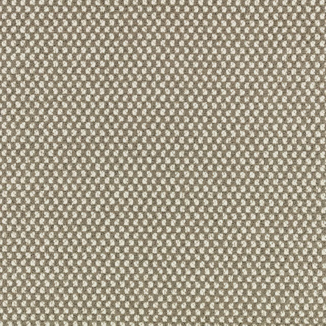 Warm taupe-beige outdoor fabric with a small pale flecked geometric weave