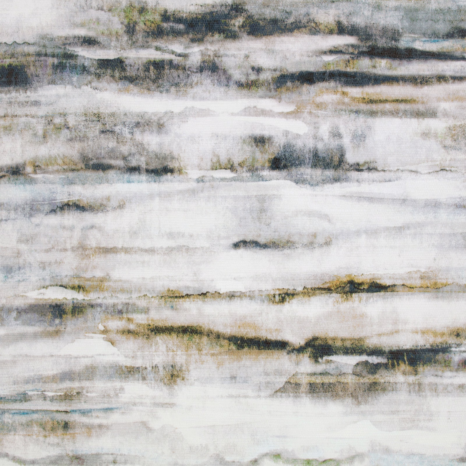 Cool grey abstract wallpaper with chalky white, charcoal and muted olive horizontal bands