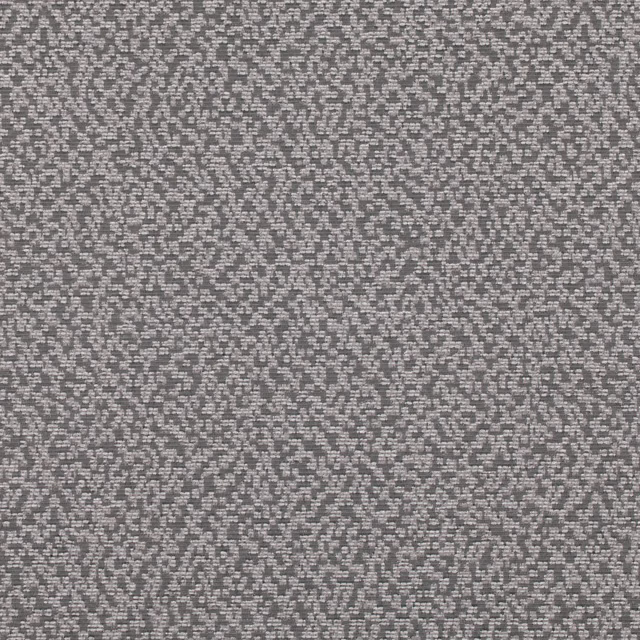 Close view of Pietra French Grey’s small-scale charcoal and silver-grey woven pattern