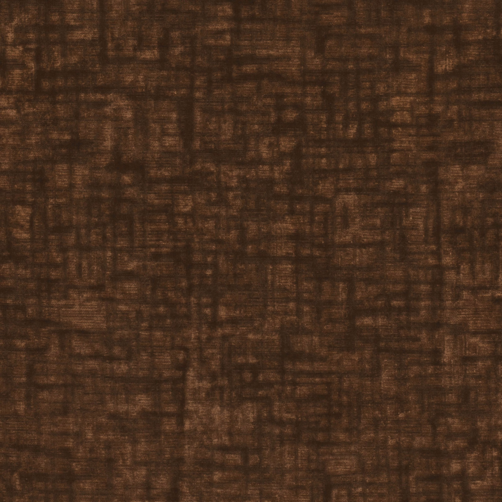 Dark copper-brown upholstery fabric with irregular crosshatched weave and subtle raised texture