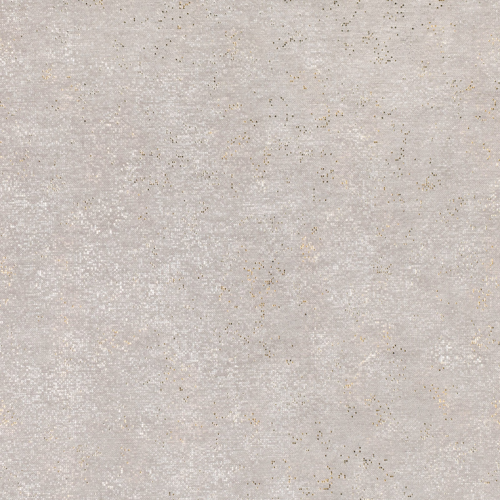 Pale warm-grey woven fabric with tiny dark flecks and soft mottling